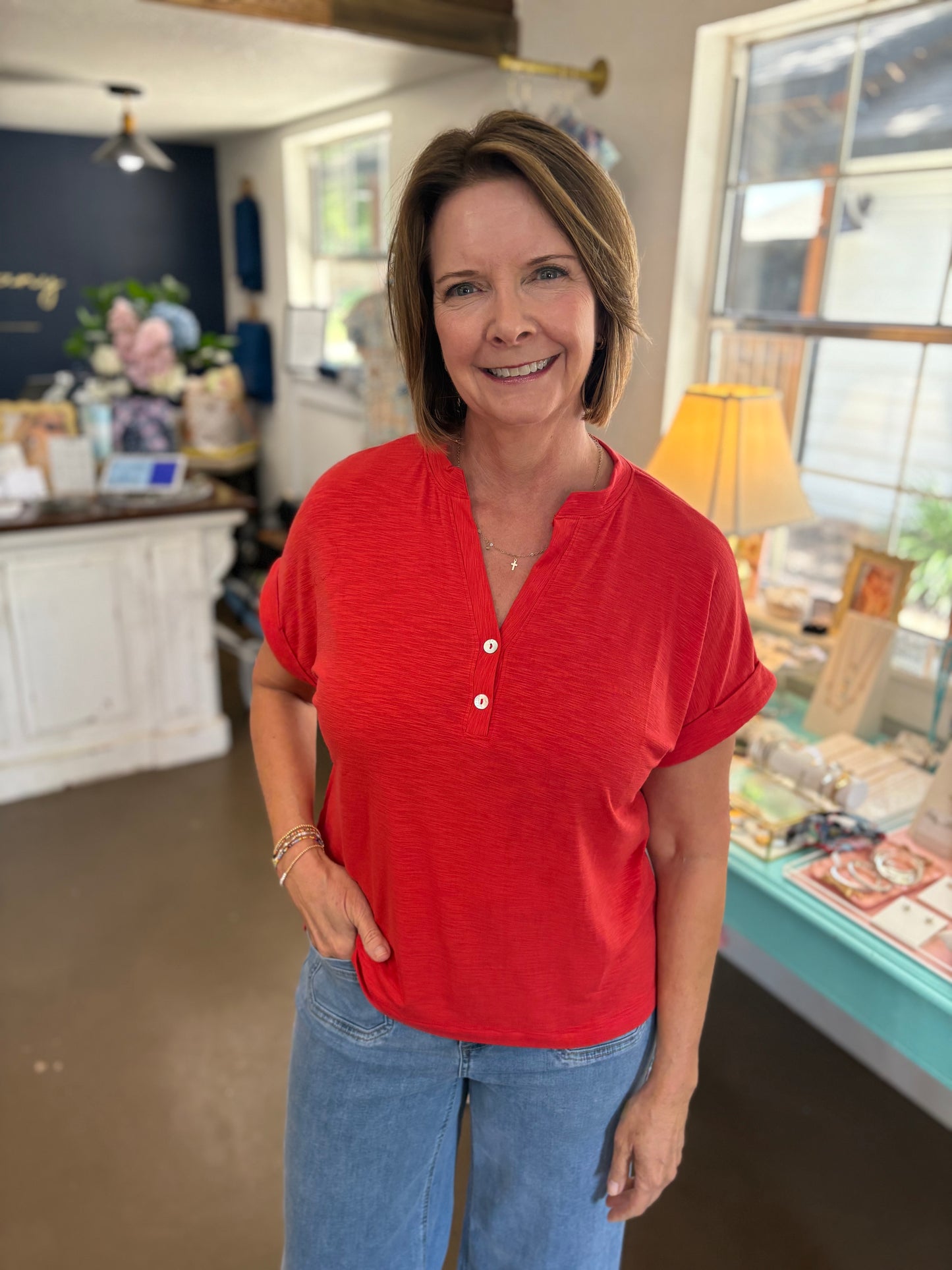Poppy Red Shirt