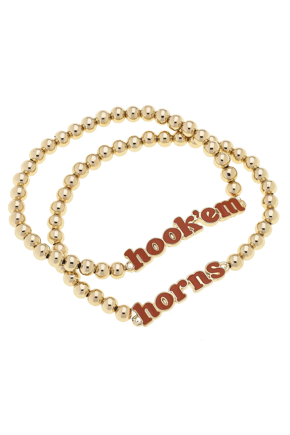 Texas Longhorns Slogan Ball Bead Bracelet
