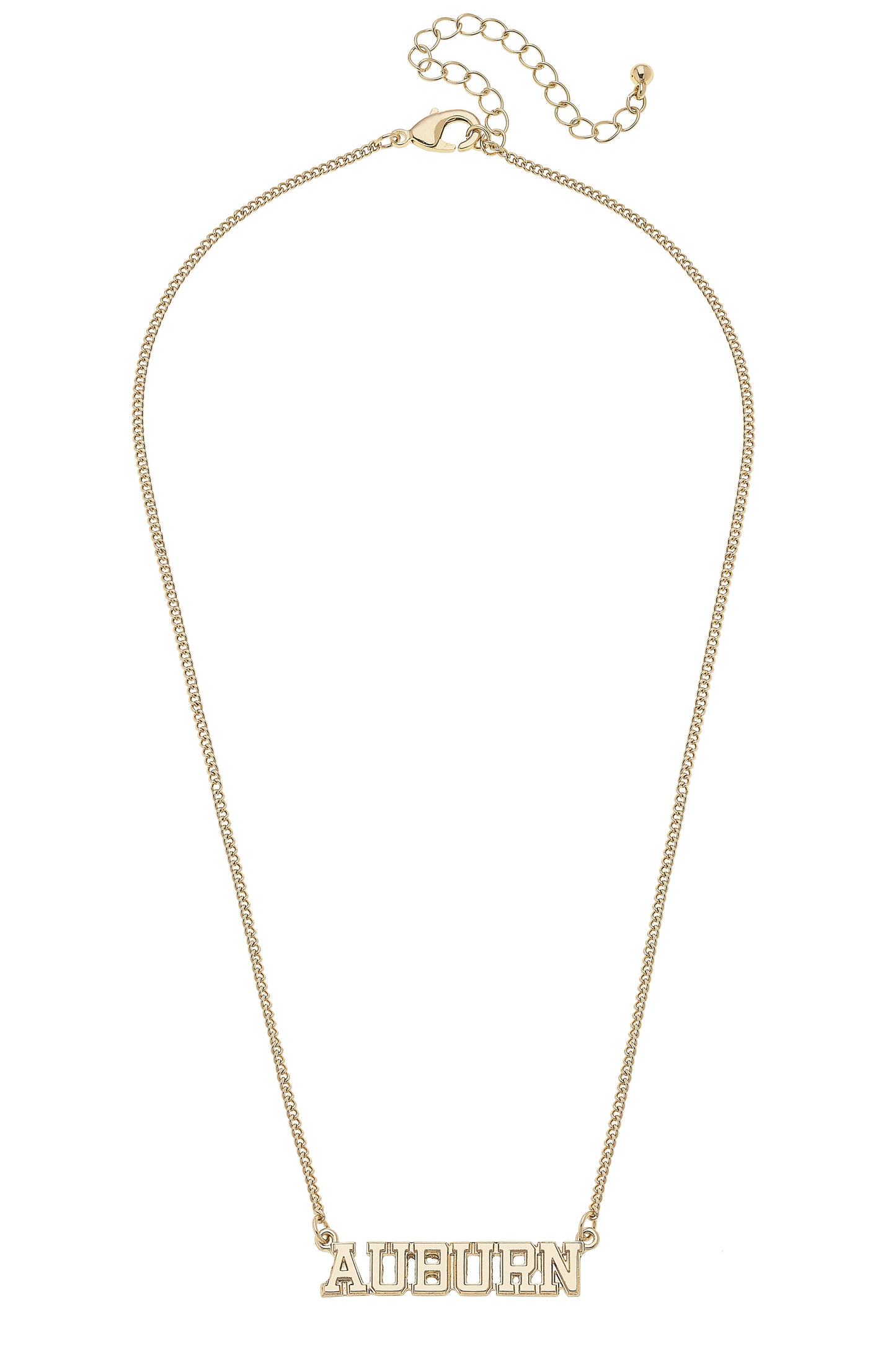 Auburn Tigers Varsity Outline Necklace