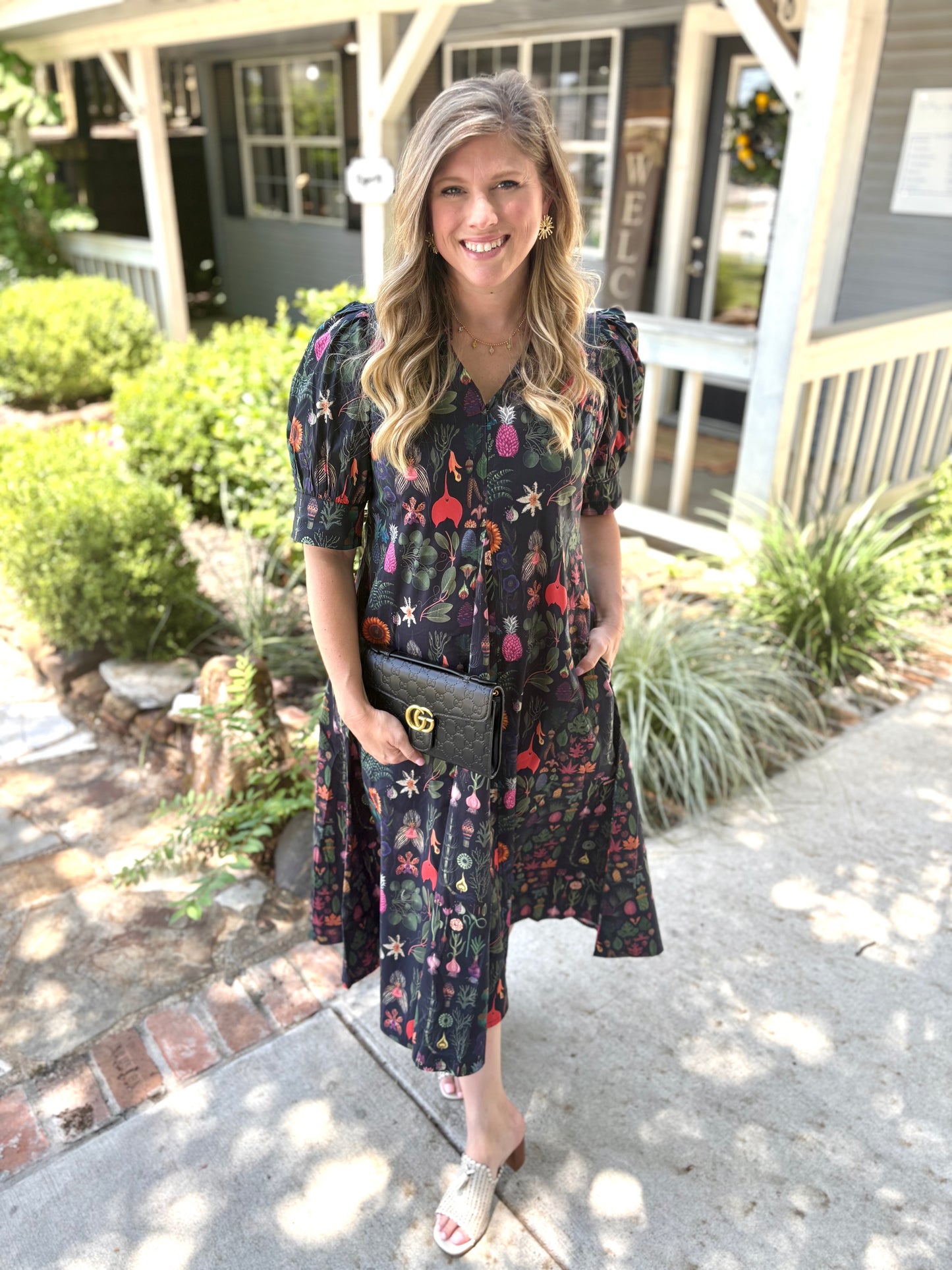 Montauk Botanical Print Dress