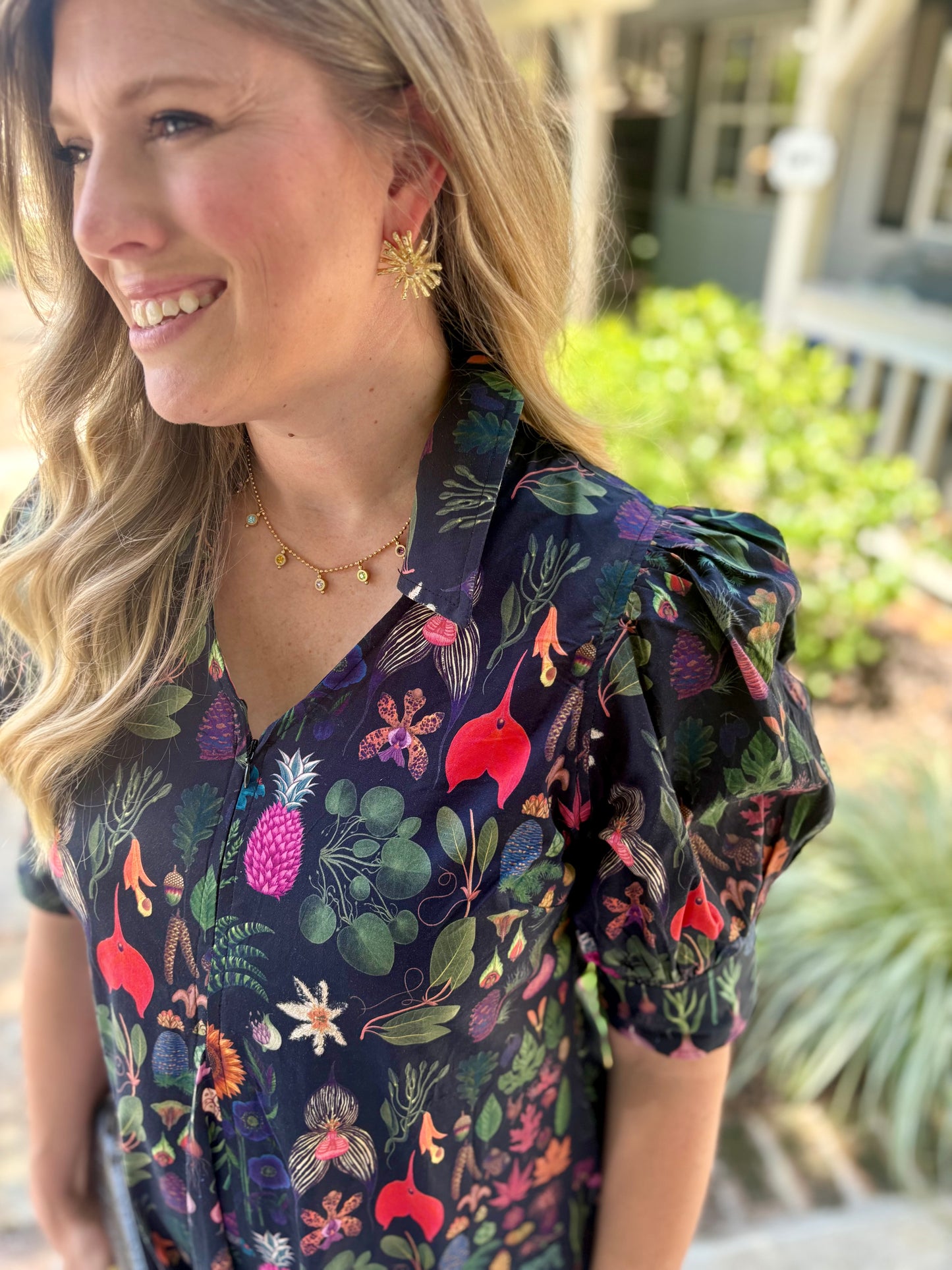 Montauk Botanical Print Dress