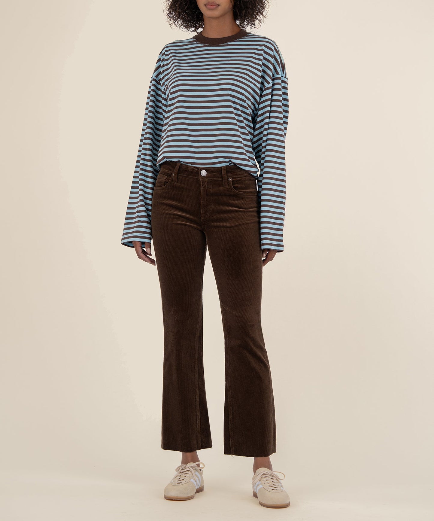 KUT Kelsey Corduroy Ankle Flare Pants