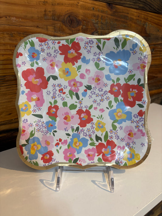 Golden Touch Floral Plate