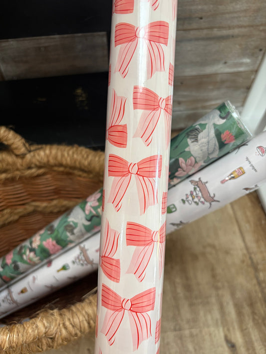 Pretty In Pink Bow Gift Wrap