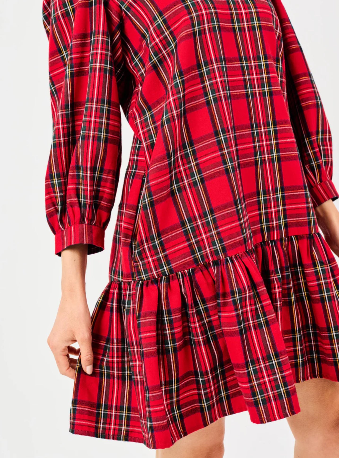 Red Plaid Naomi Dress