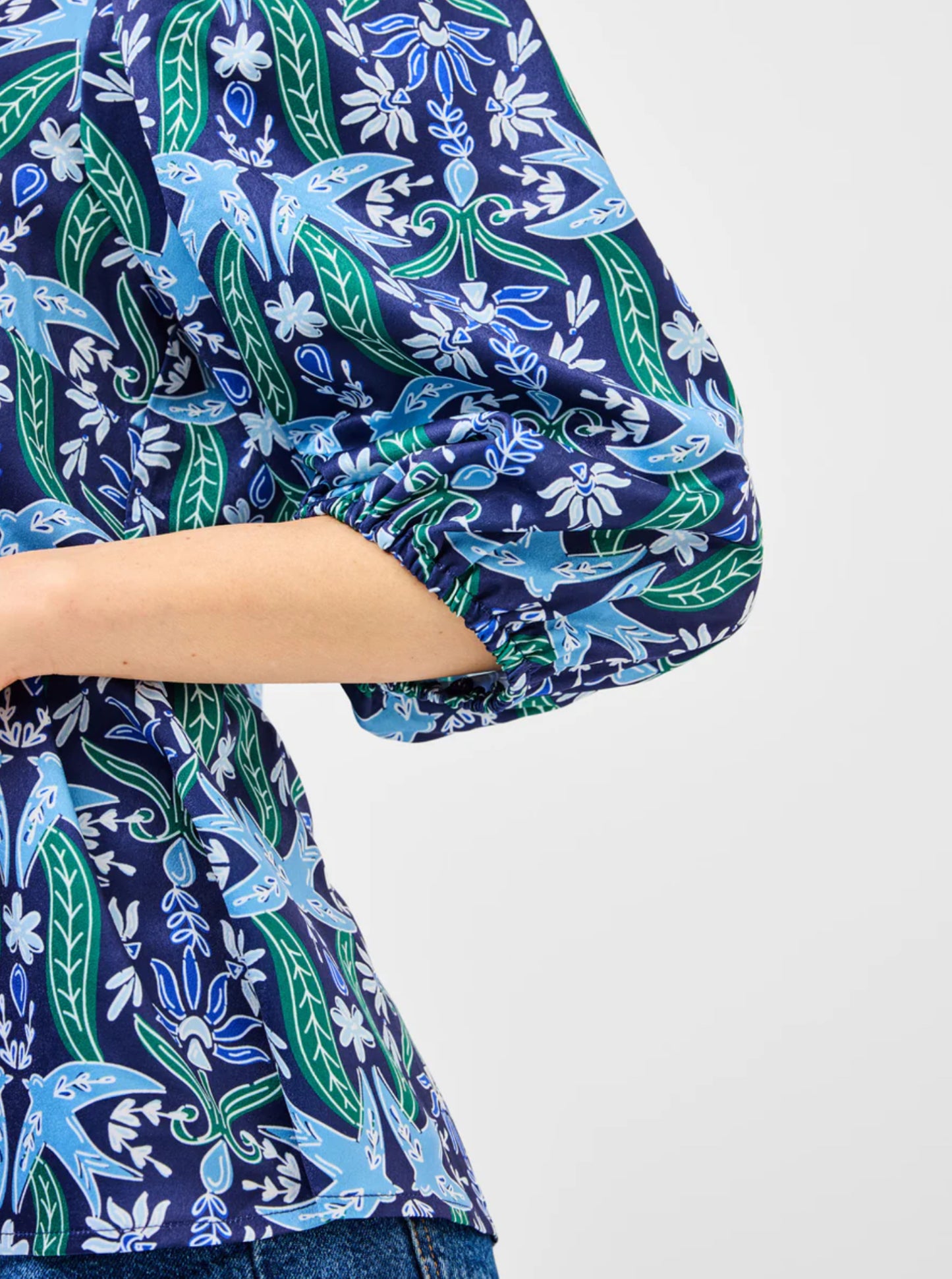 Gossamer Wings Navy Ren Top