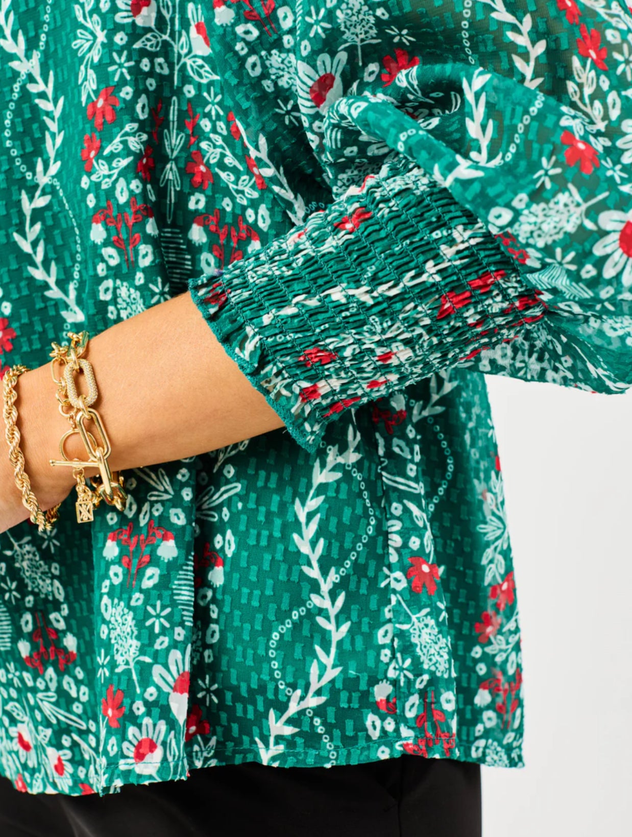 Ivy Lane Green Anastasia Top