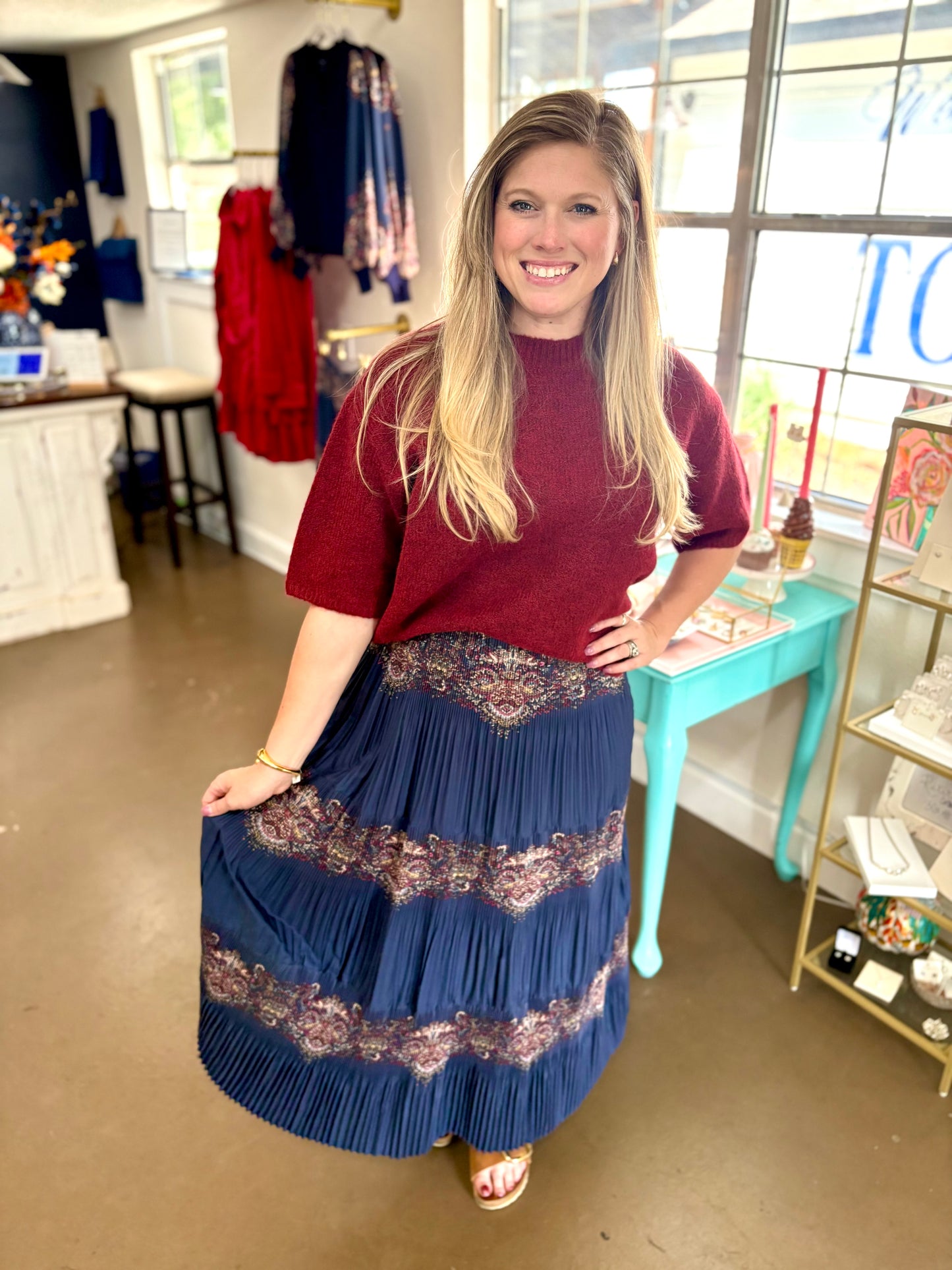 Midnight Paisley Skirt