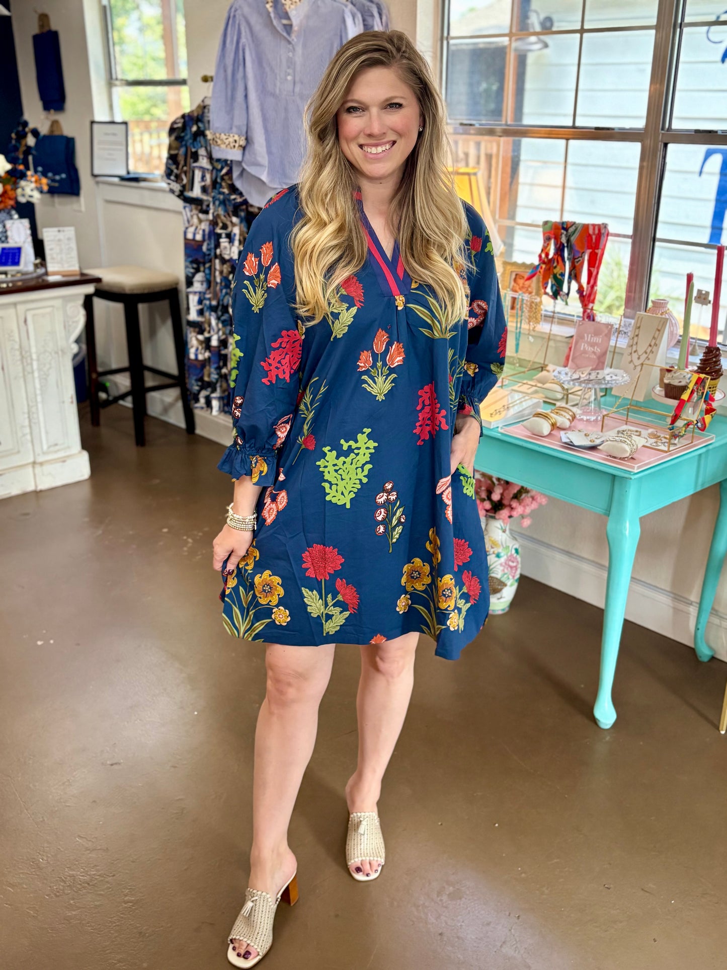 Floral Print Shift Dress