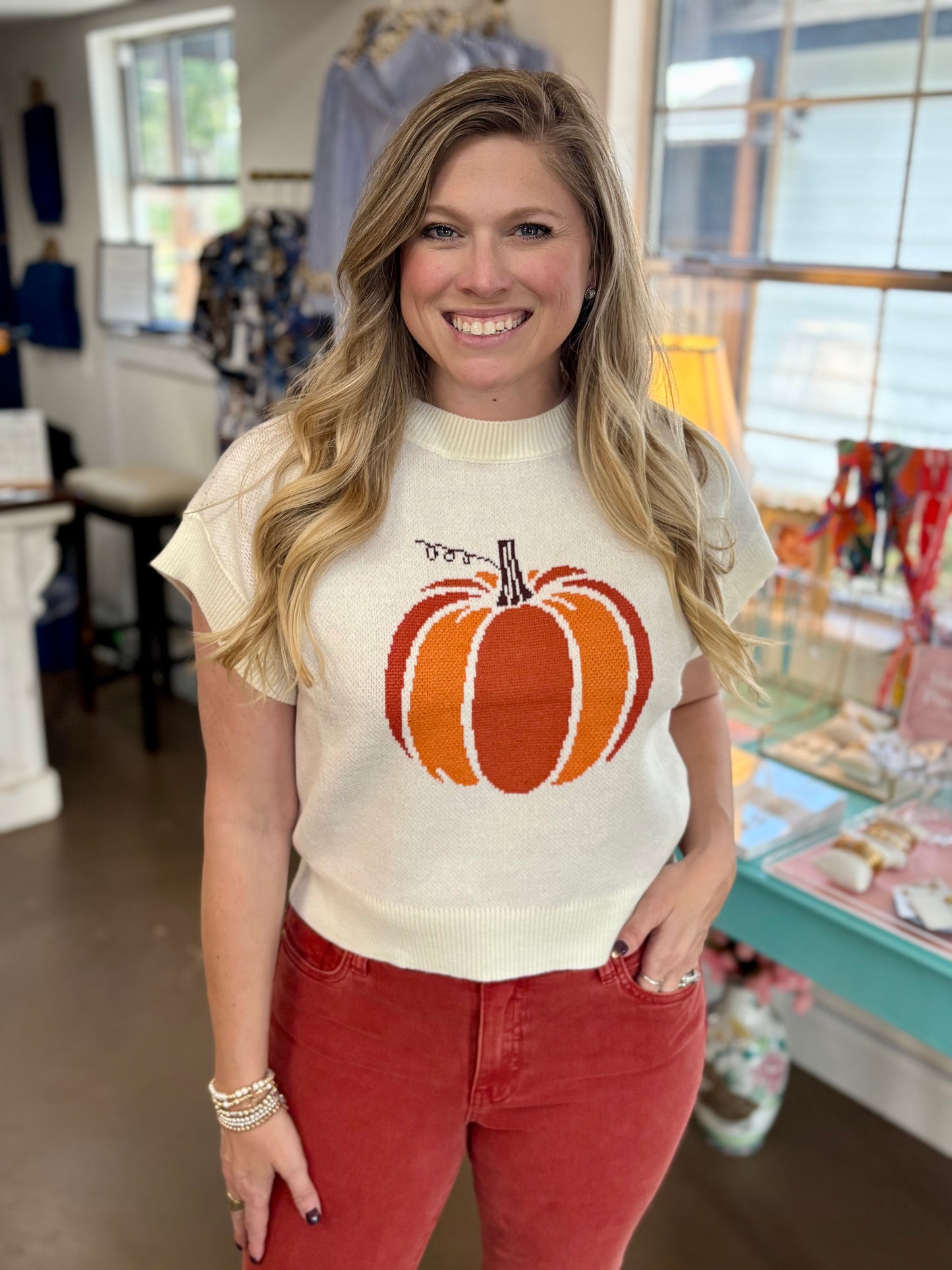 PUMPKIN SWEATER TOP