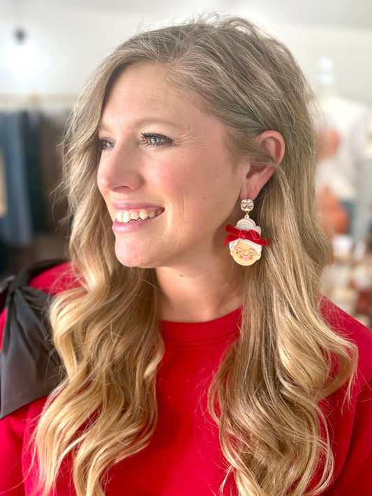 Jane Marie Mrs. Claus Earrings