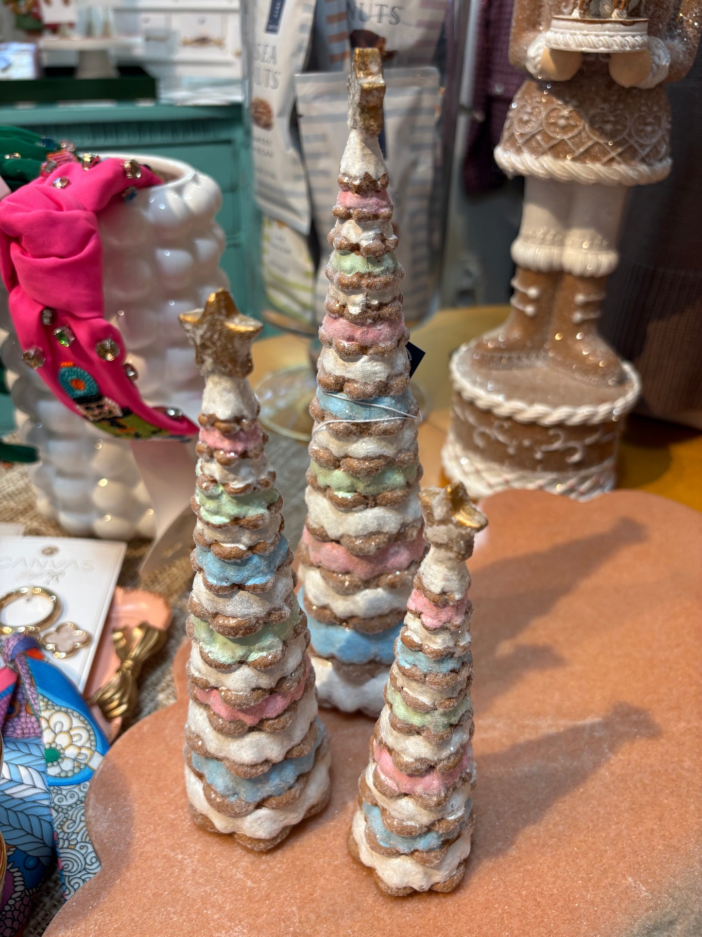 Frosted Gingerbread Tree Set