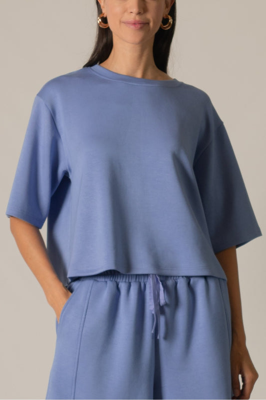 Cornflower Scuba Top