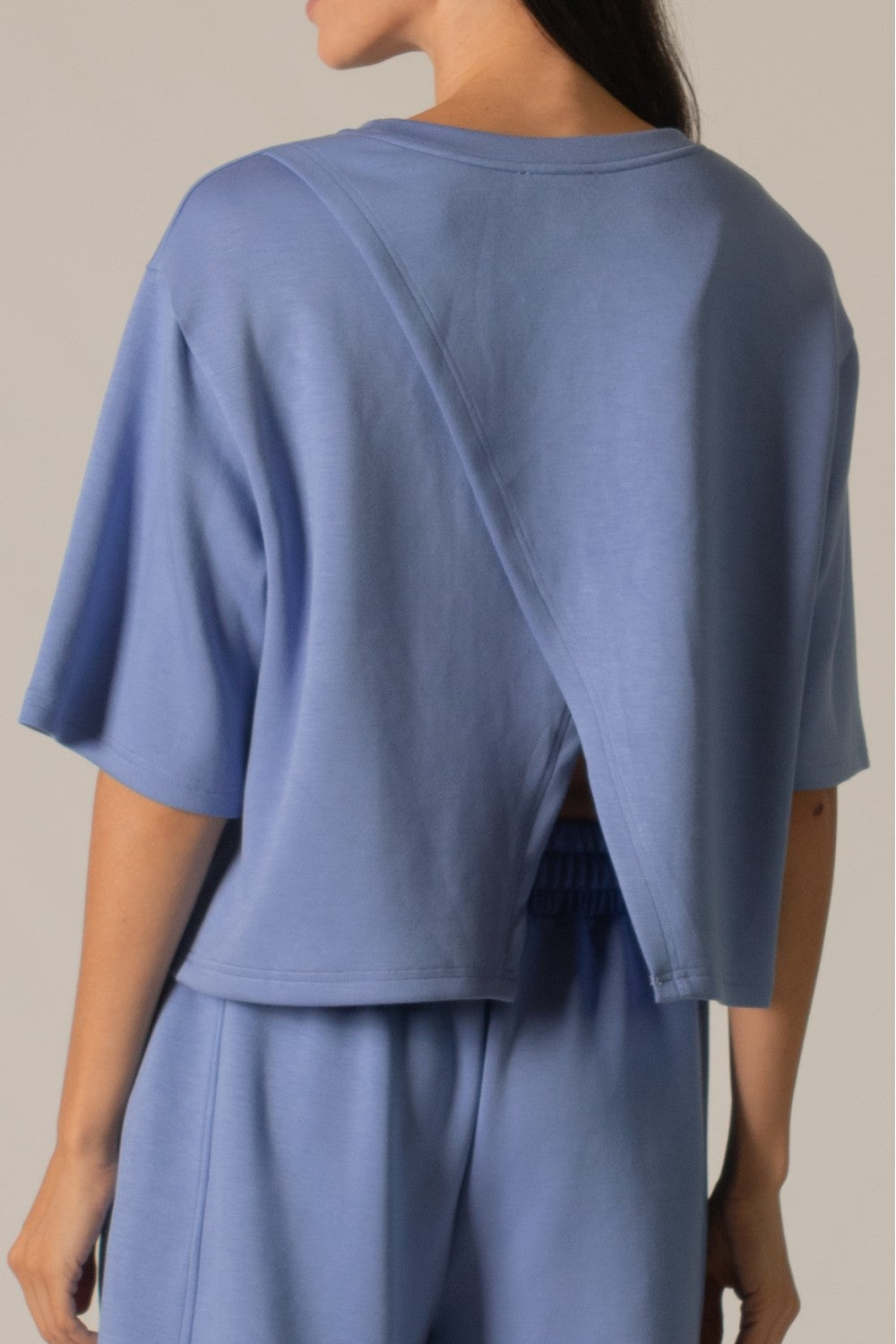 Cornflower Scuba Top