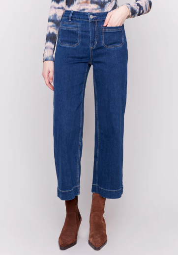 Patch Pocket Wide Leg Pant