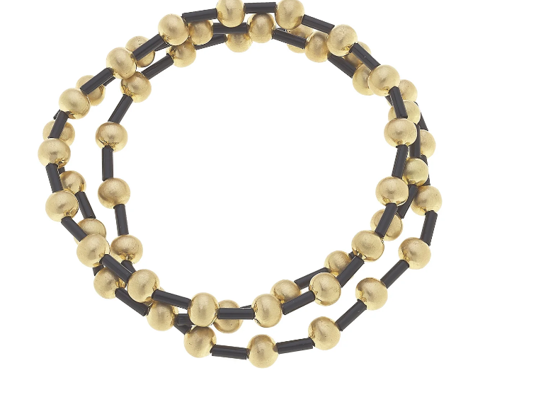 Talyah Enamel Beaded Stretch Bracelets (Set of 3)