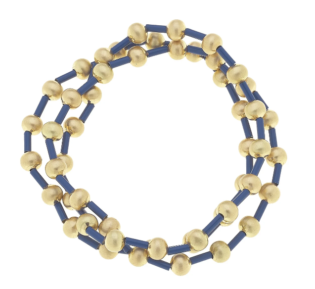 Talyah Enamel Beaded Stretch Bracelets (Set of 3)