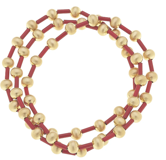 Talyah Enamel Beaded Stretch Bracelets (Set of 3)