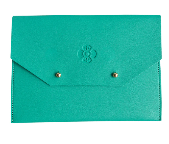Woodlands Mahjong Society- Card Clutch Teal