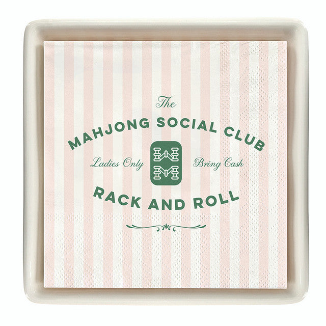 Mahjong Club-Napkins w/Tray