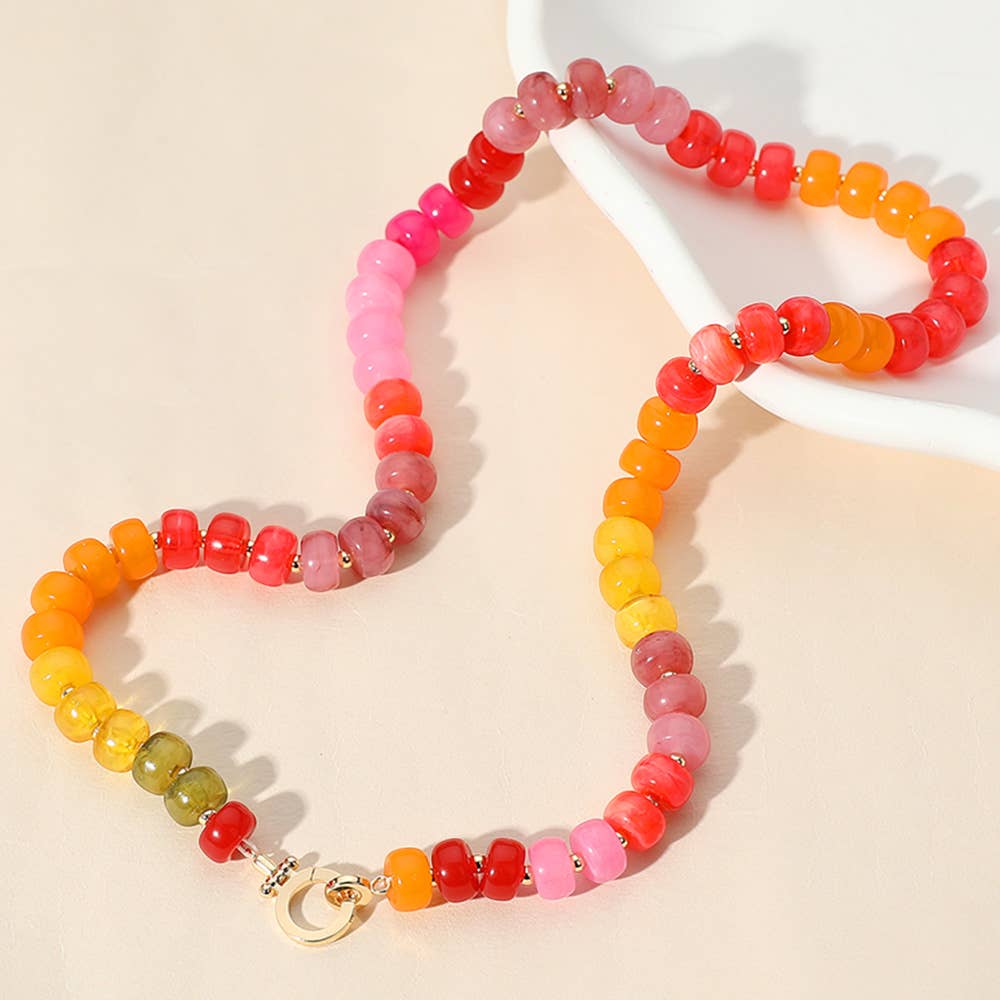 Sensibling Corp. - Natural Stone Metal Ball Beaded Necklace