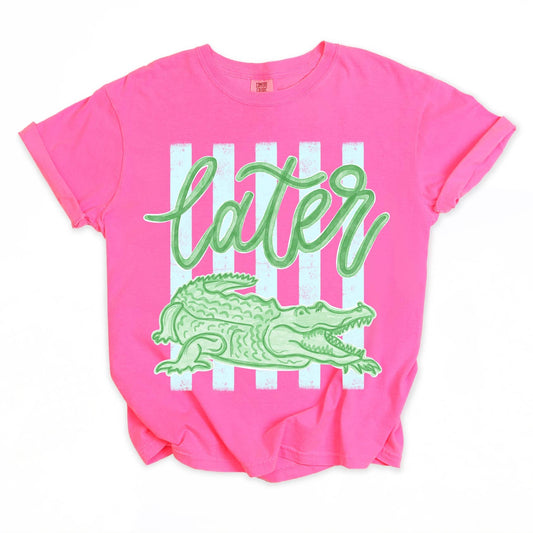 Stitched in Honey Tees - Later Gator Comfort Colors T-Shirt Trending Top