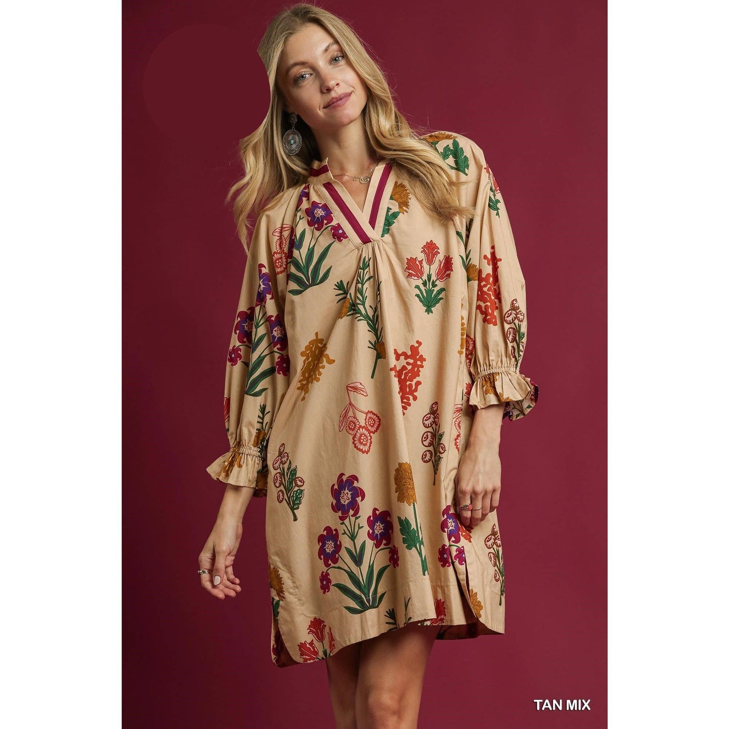 Floral Print Shift Dress