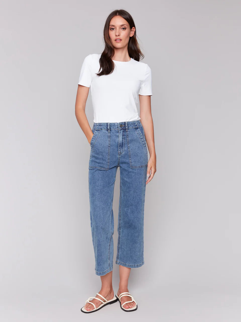 Cropped Utility Pocket Jean
