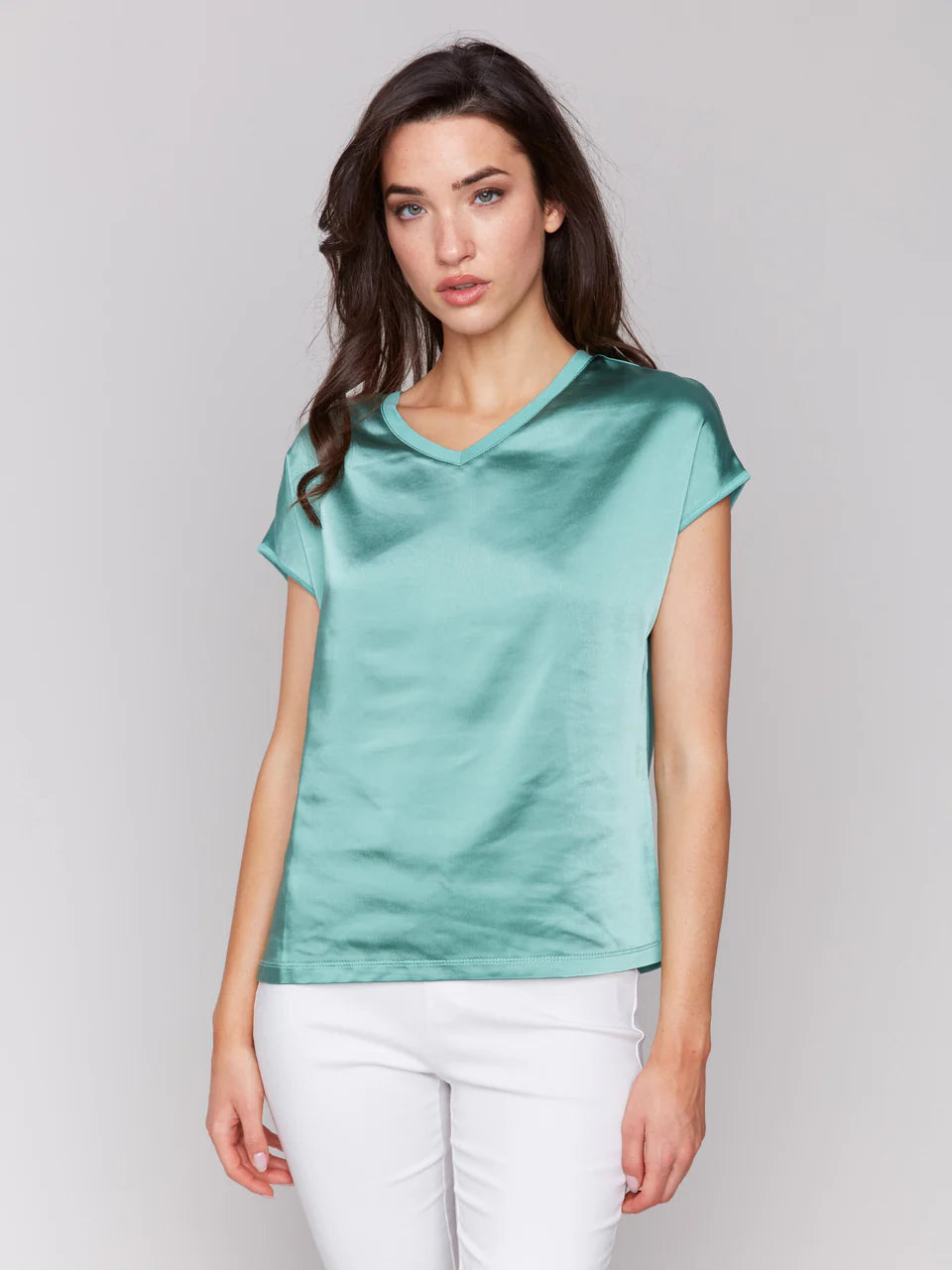 Lilypad V-neck Satin Top