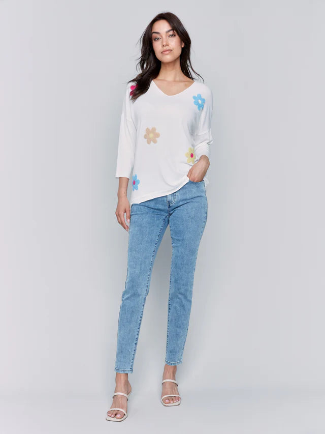 Floral Pop Lightweight Sweater