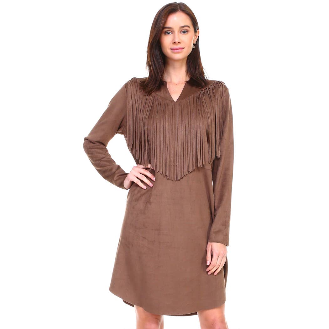 Angie Stretch Suede Tunic Dress