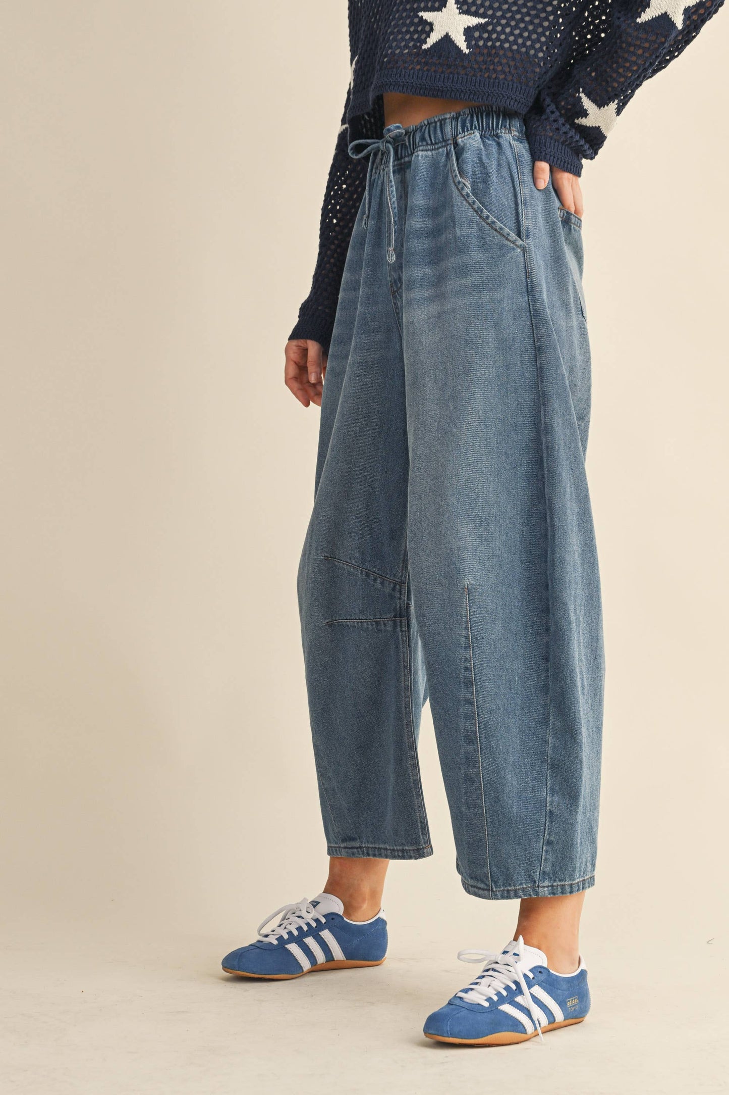 Drawstring Barrel Relax Fit Pant