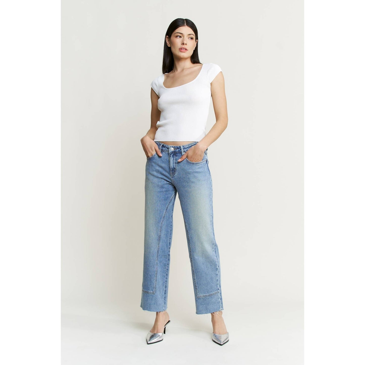 Mica Denim - MID RISE ANKLE STRAIGHT LEG