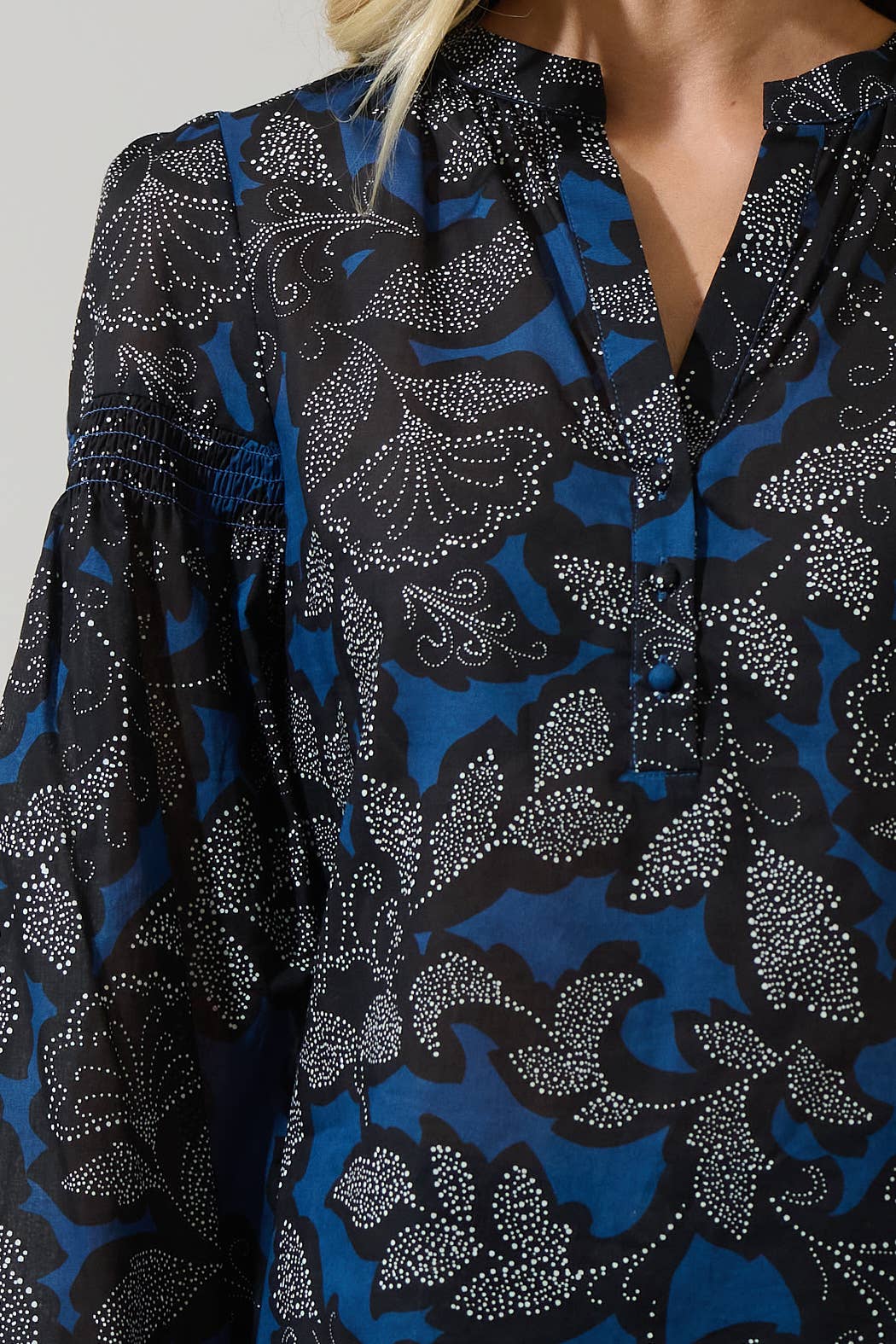 Aurina Floral Jamille Poplin Top