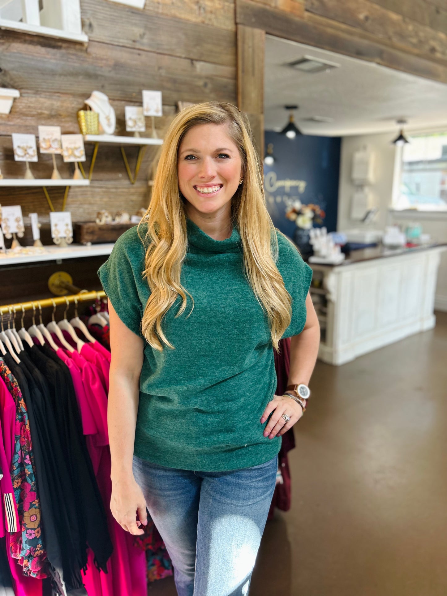 Evergreen Drape Top
