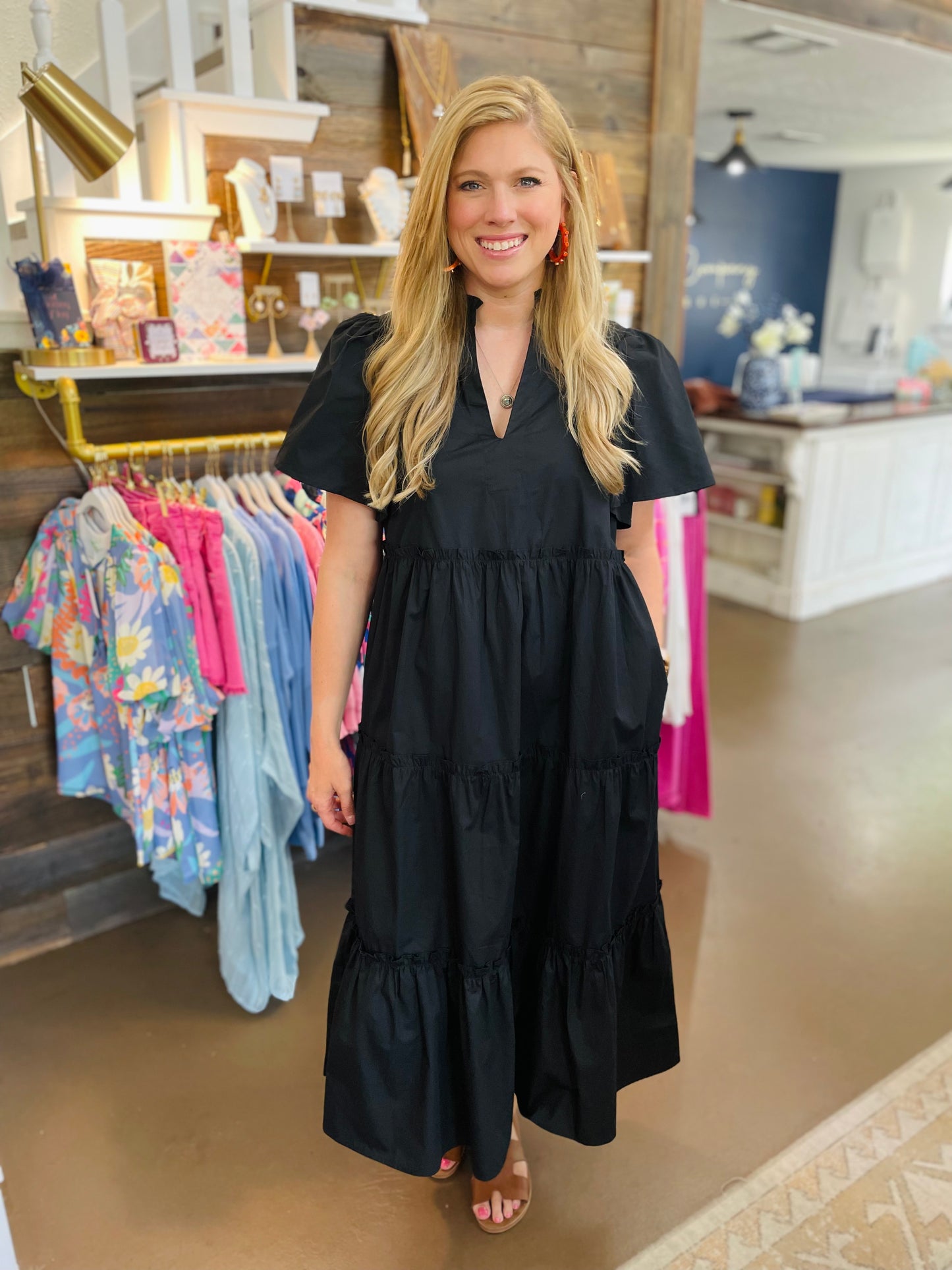 Noelle Poplin Midi Dress