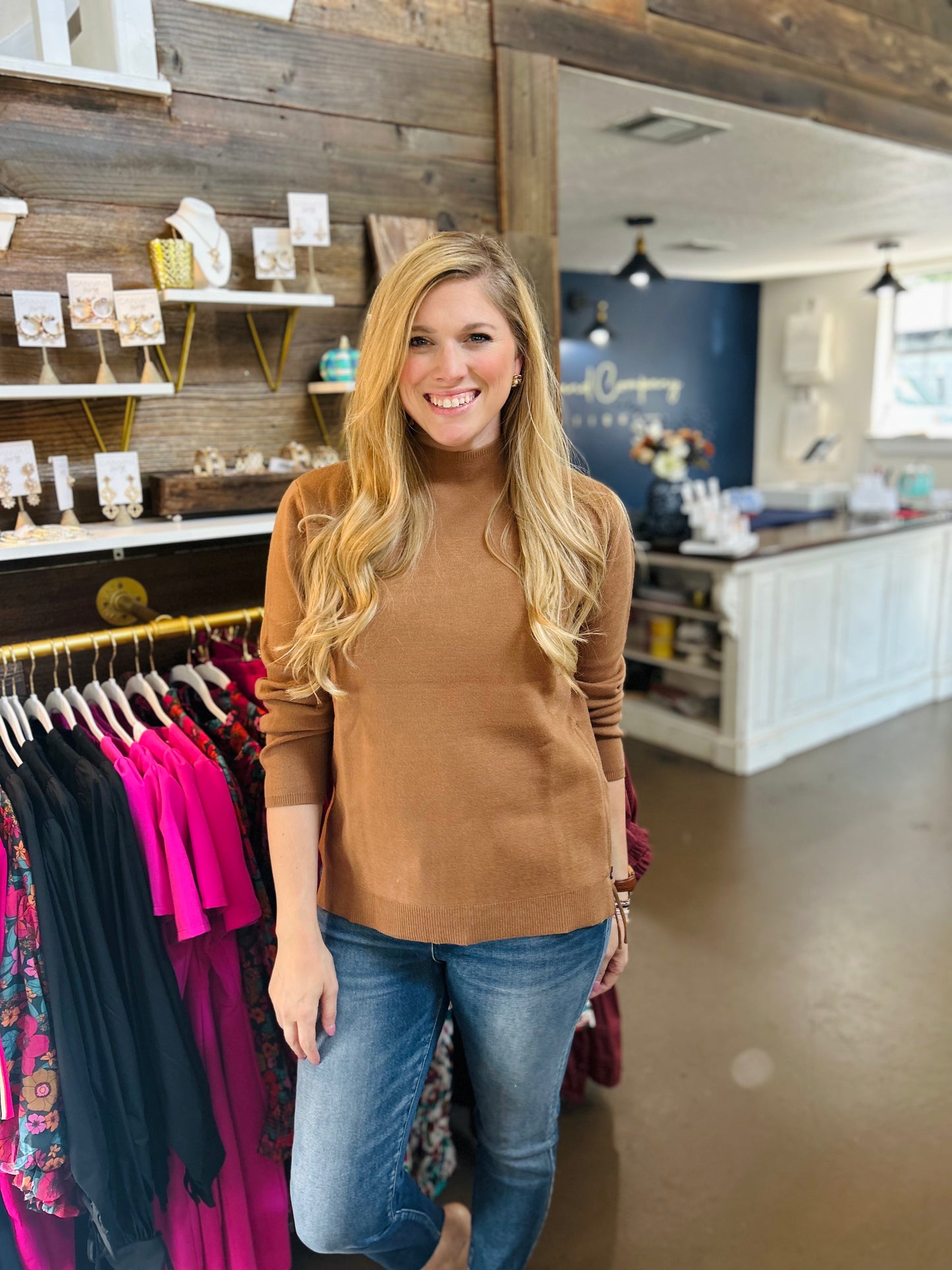 Pola Dark Carmel Blouse