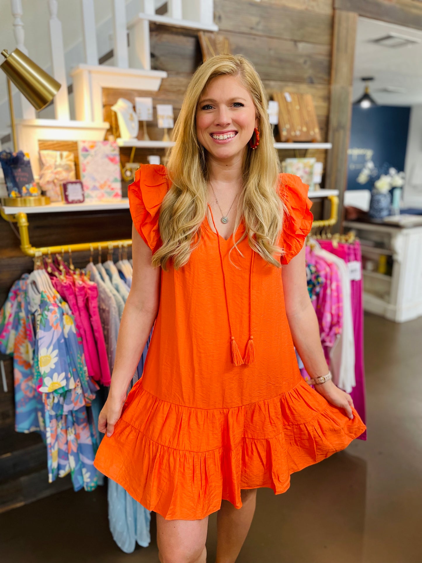 Go Big Orange Dress
