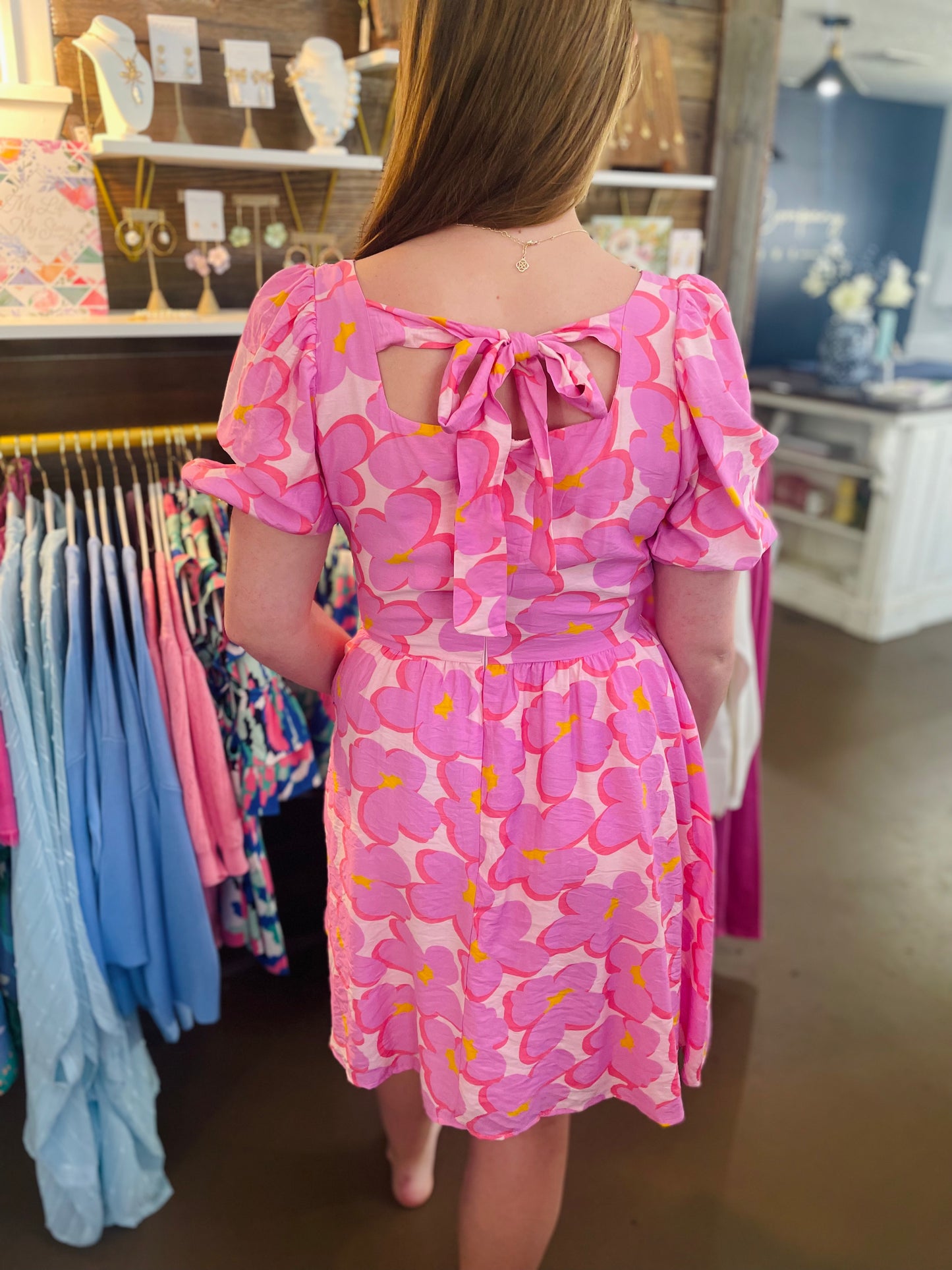 Flora Pink Babydoll Dress