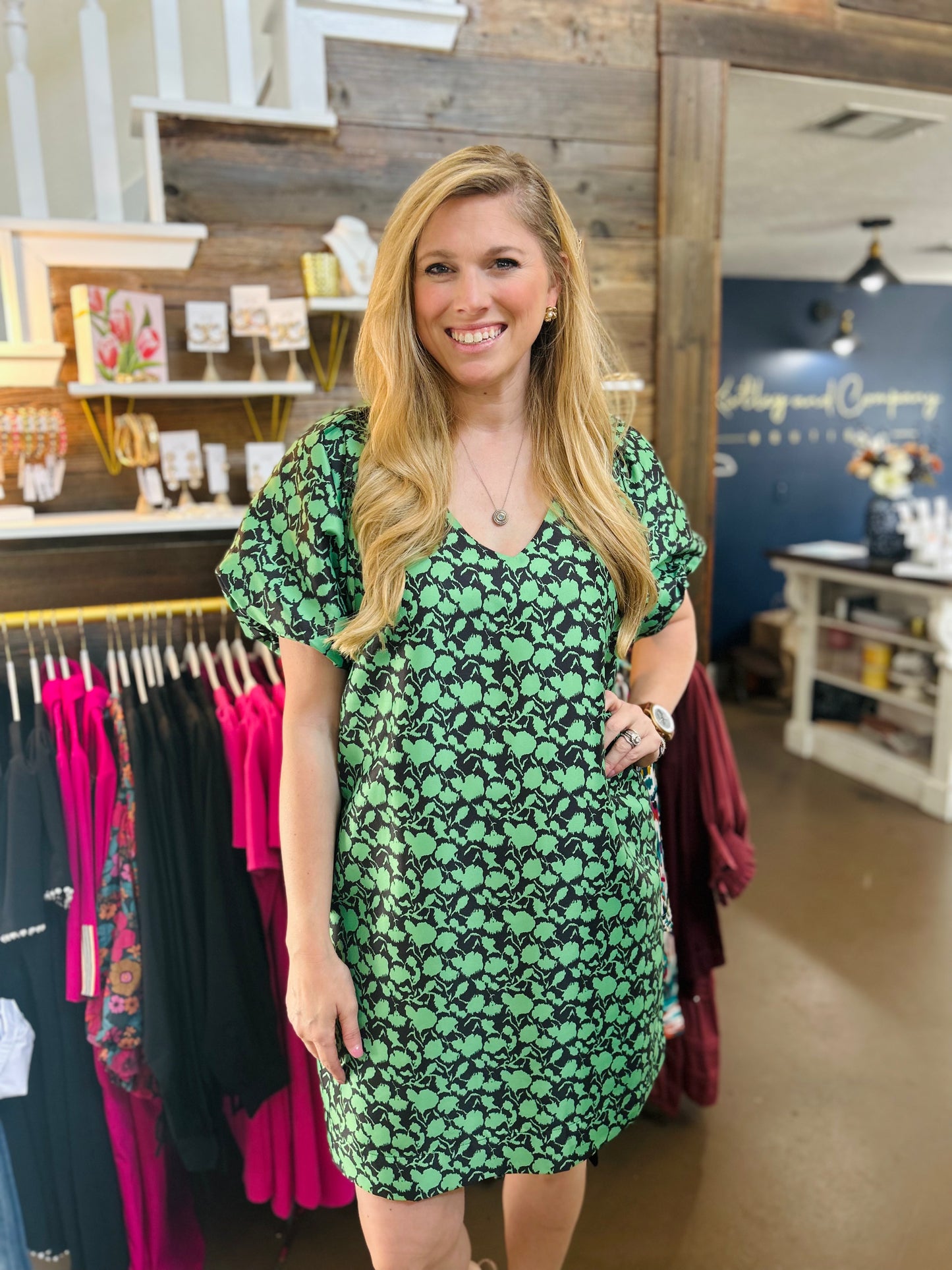 Clover Puff Sleeve Dress