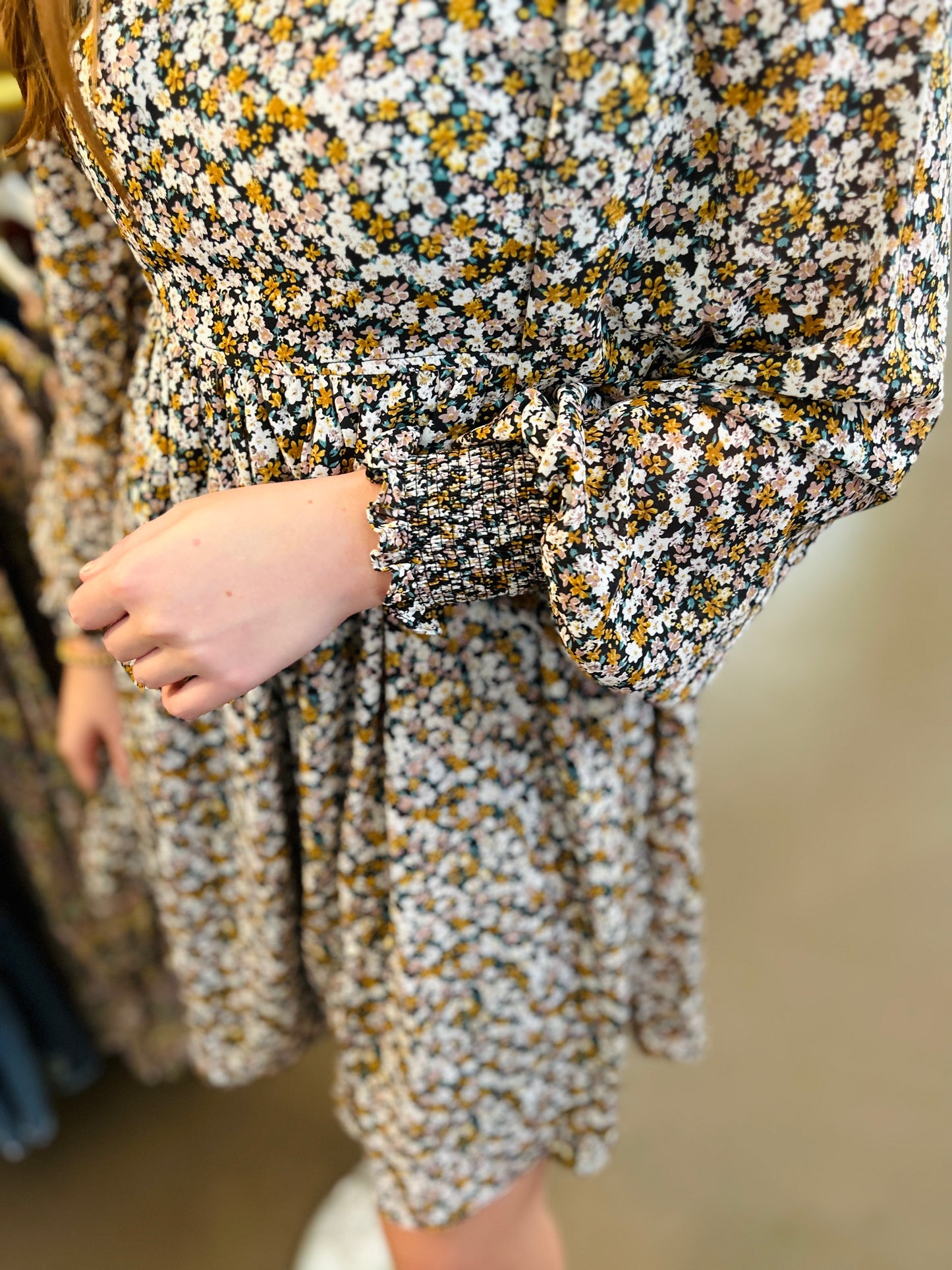 Dusty Flower Print Dress