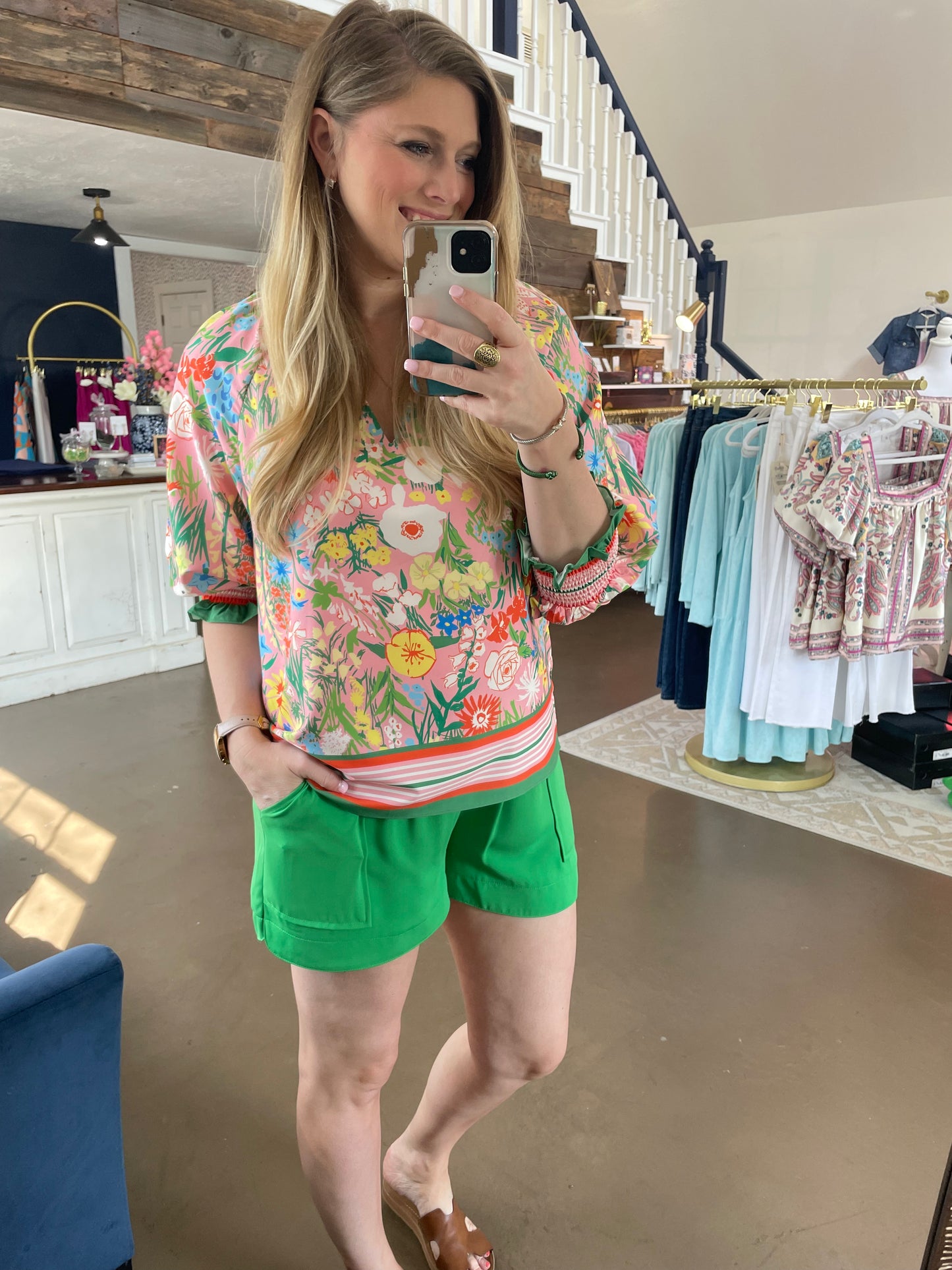 Kelly Green Shorts- Joy Joy