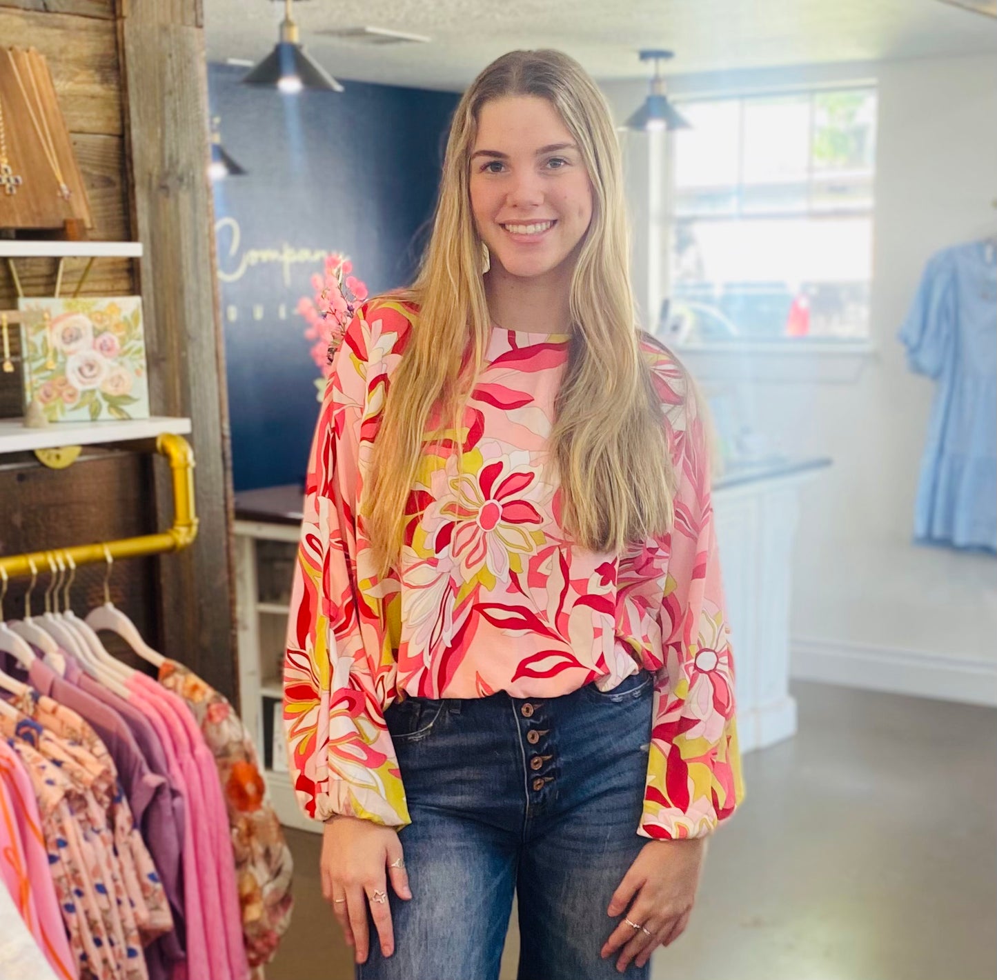 Pink Tea Leaf Blouse