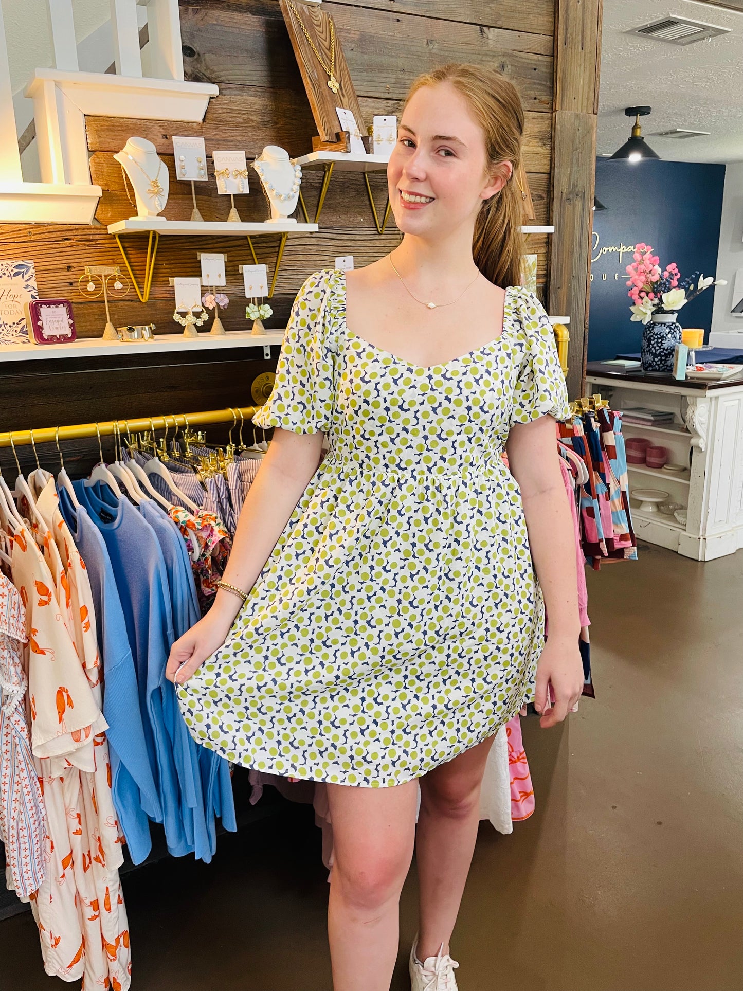 Lime Mix Tie Back Dress