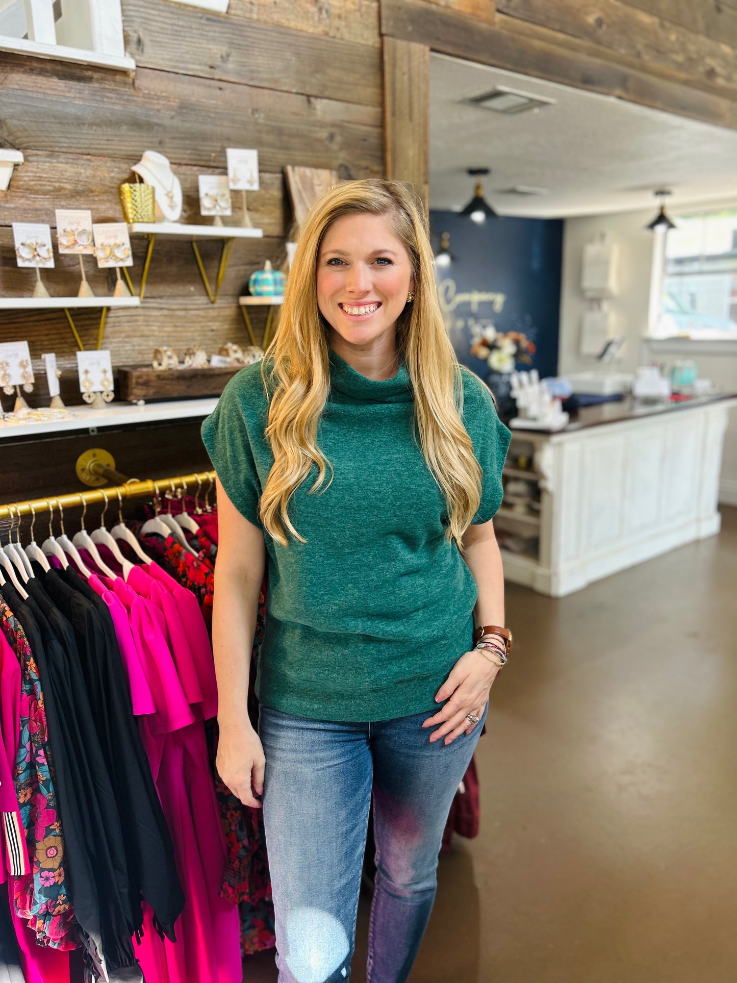 Evergreen Drape Top