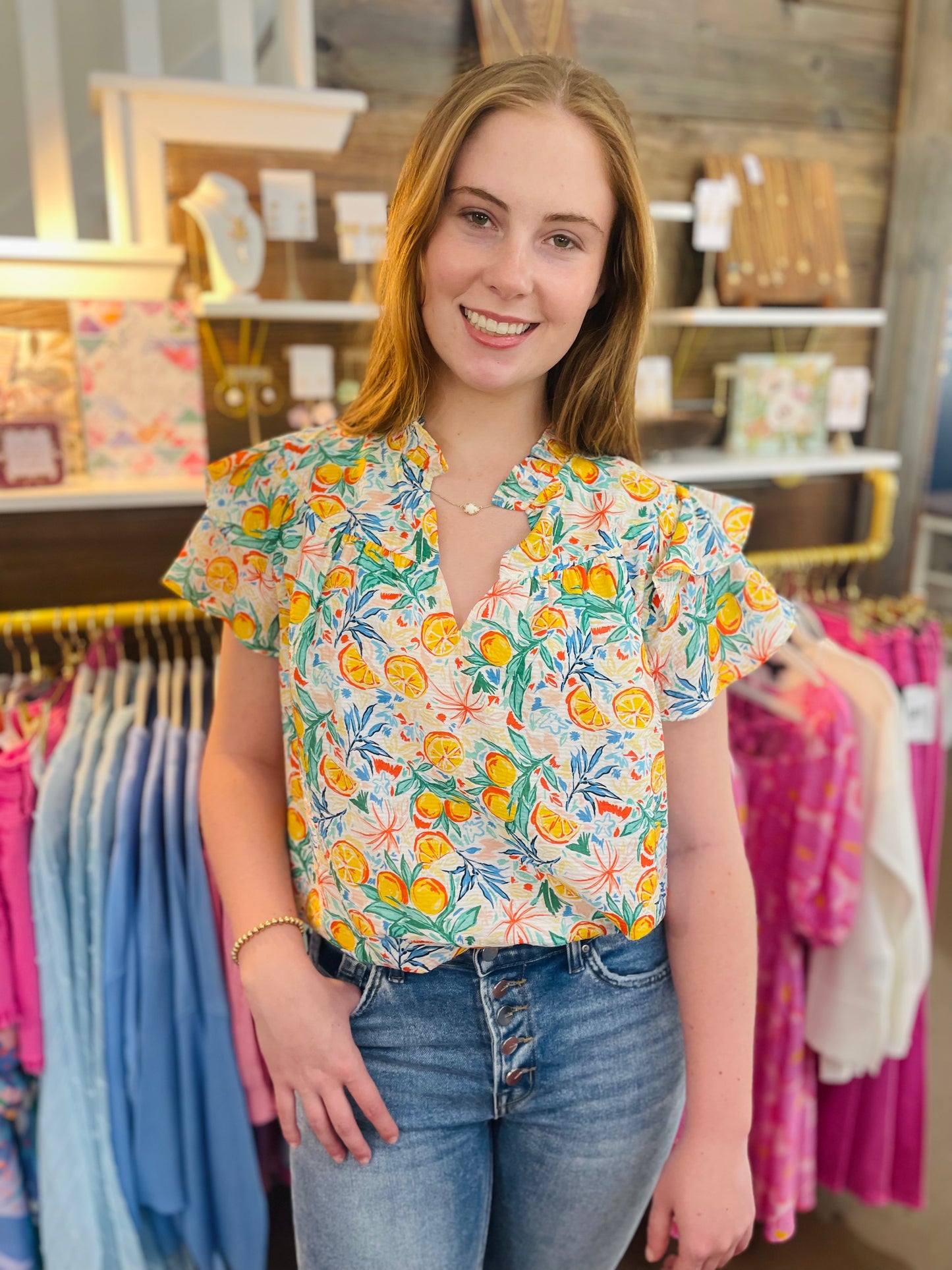 Citrus Pop Top by Joy Joy