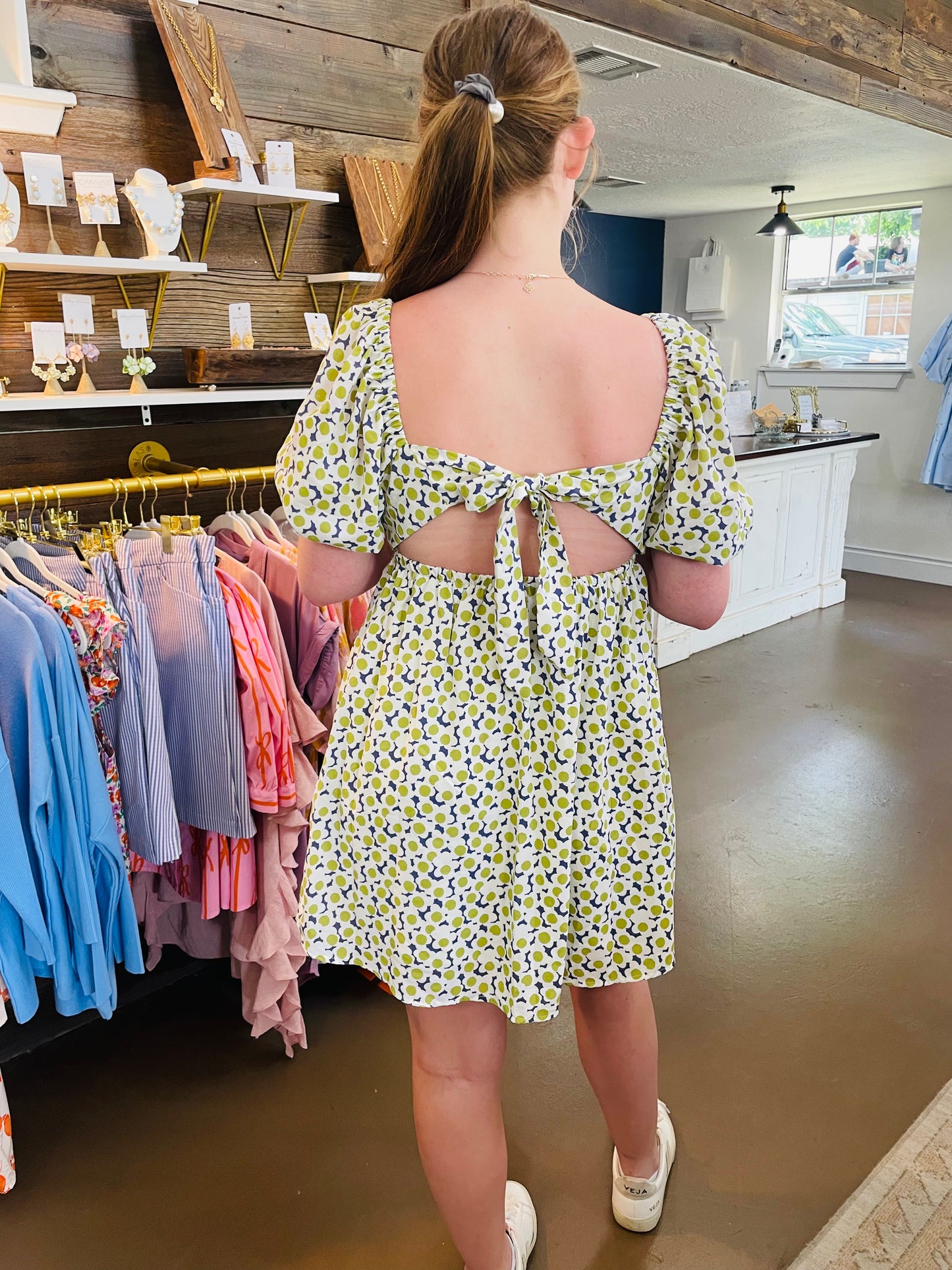 Lime Mix Tie Back Dress