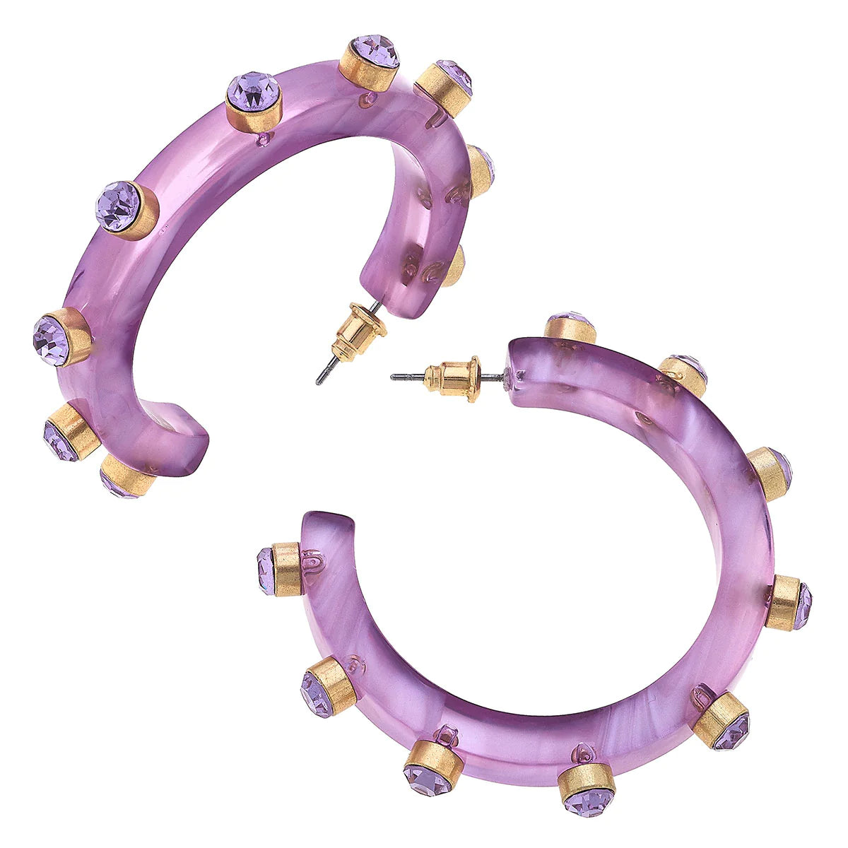 Renee Resin Hoops- Lavender
