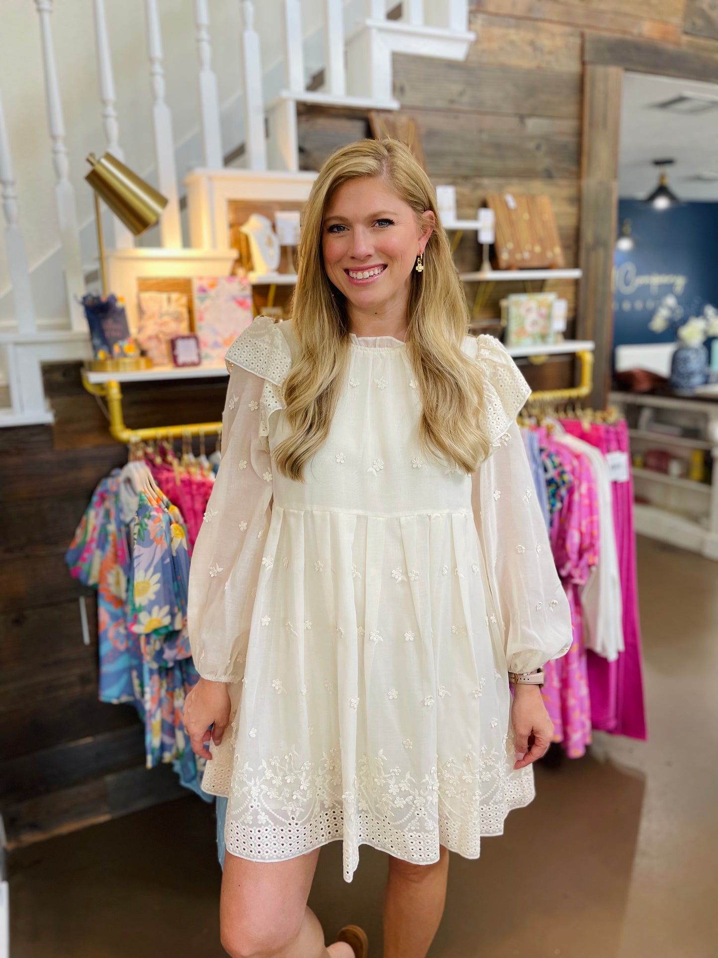 Cotton Eyelet Dress