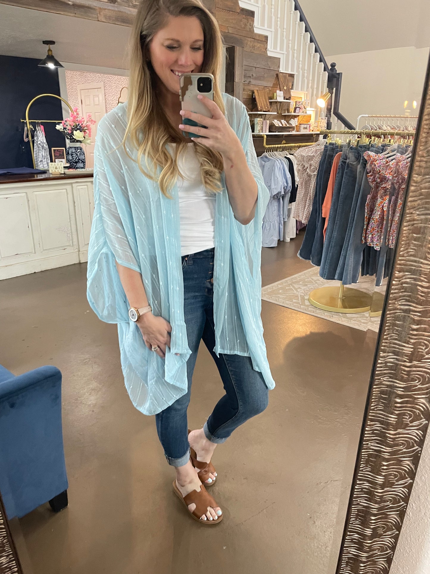 Blue Tencel Kimono